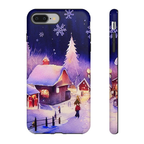 Christmas Homes in the Snow - Impact Resistant Phone Case iPhone 8 Plus Matte